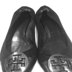 Tory Burch Suede & Leather Flats